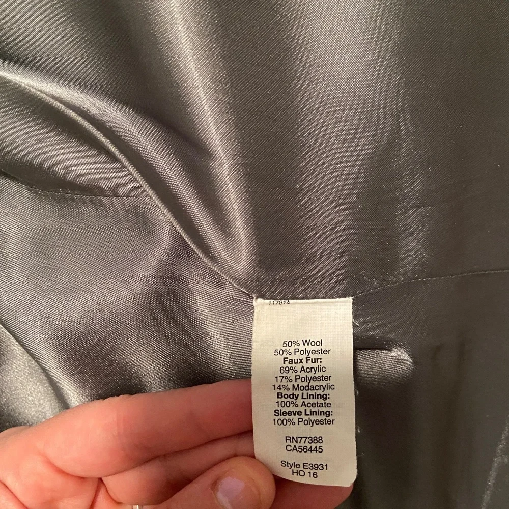 JCrew Gray Hooded Coat - Picture 5 of 5